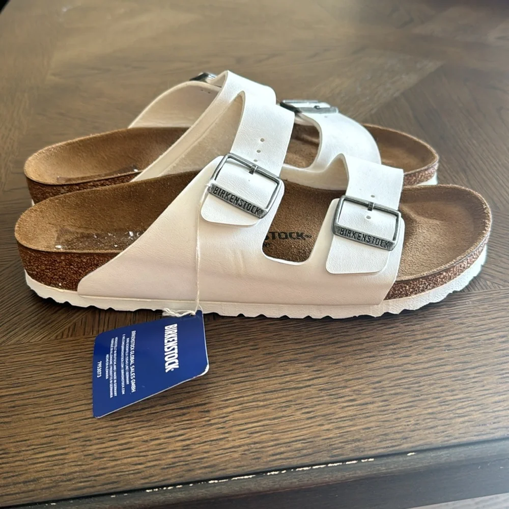 BIRKENSTOCK Arizona Deserts slide Sandal Men, White,SZ 42EU 9US,BRAND NEW$135